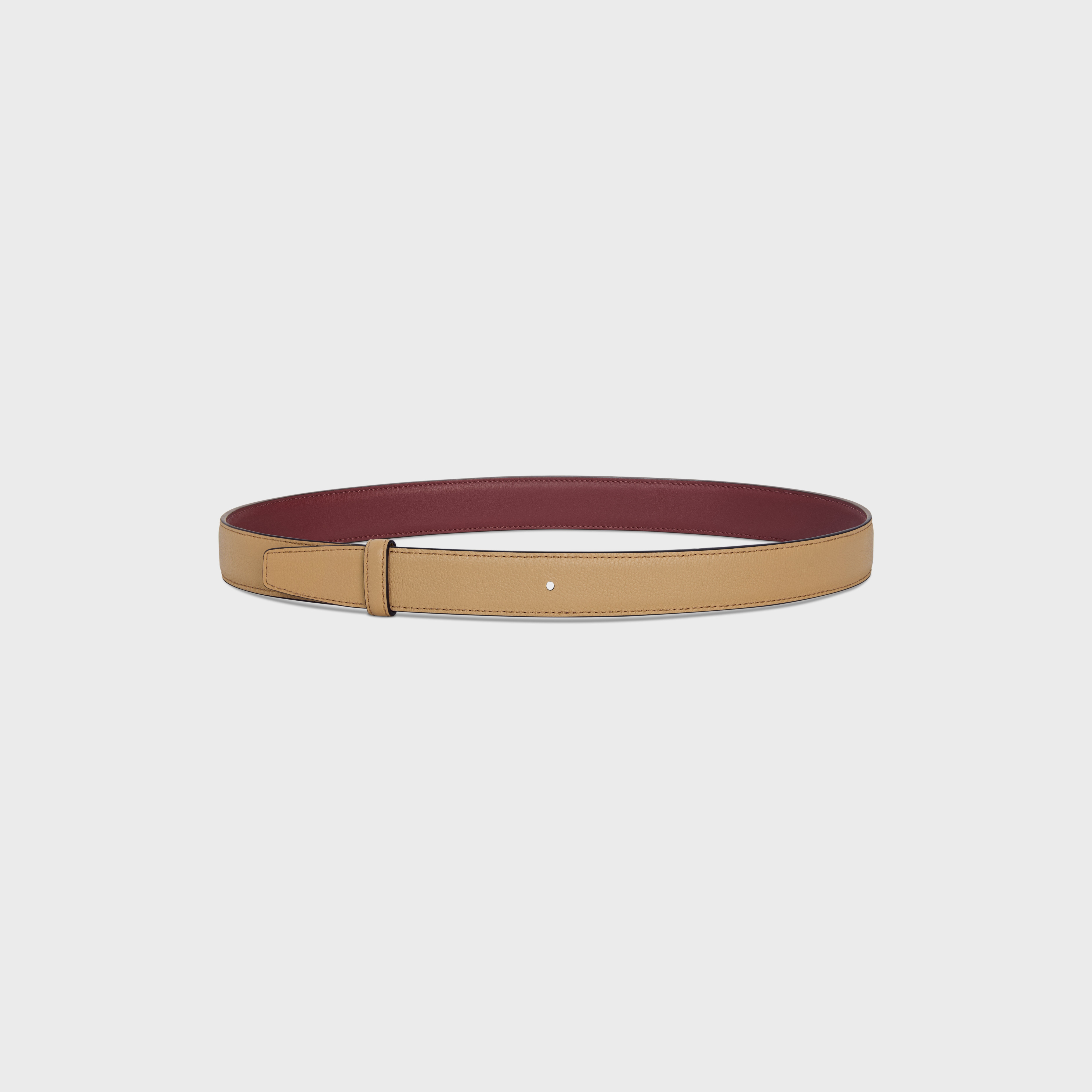 Reversible Strap 25 IN Smooth and Grained Calfskin - SYRAH